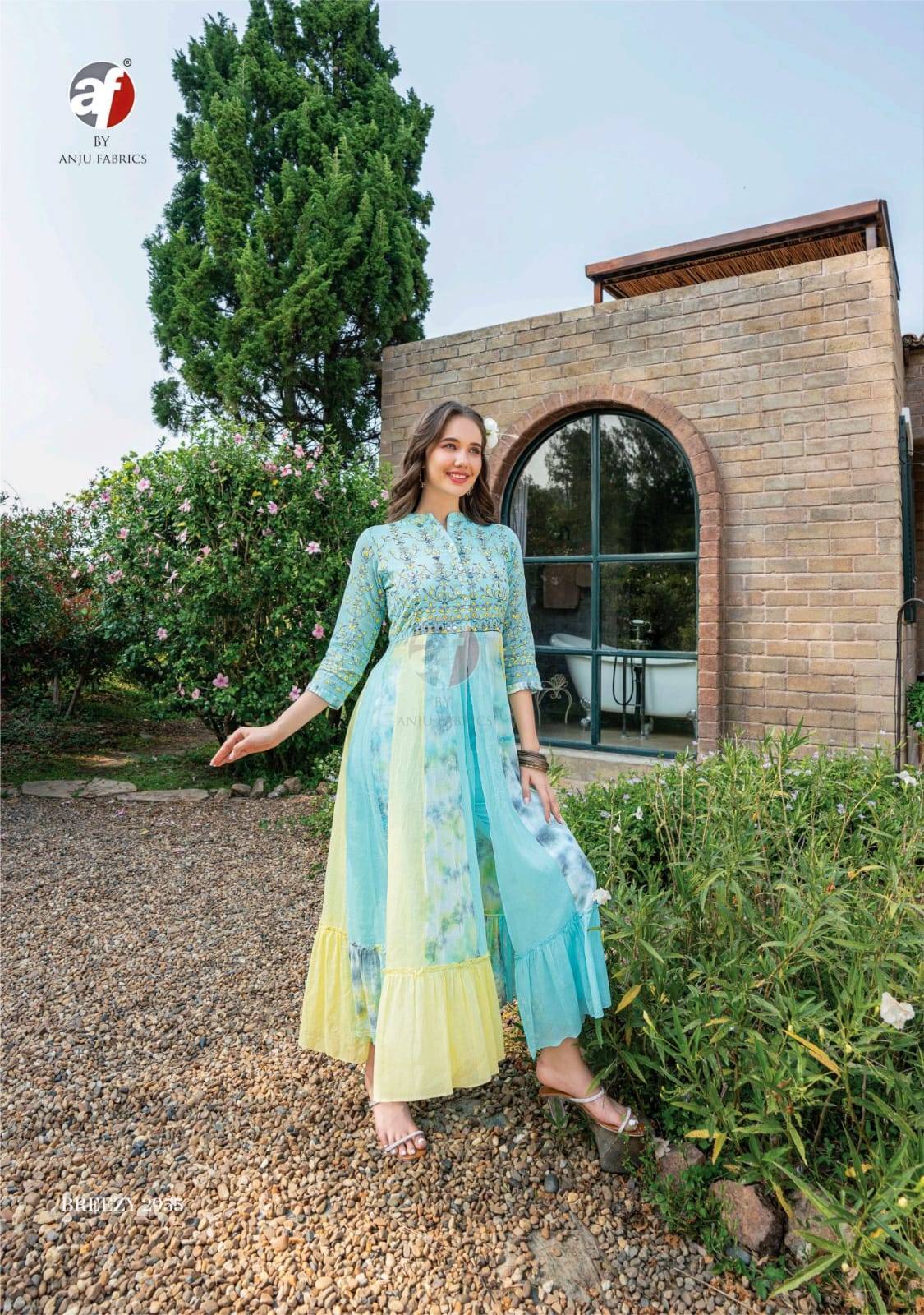 Breezy vol-2 by Anu fabrics 2951 TO 2956 SERIES Indian PURE MAL COTTON party wear kurti with pant At Wholesale Price